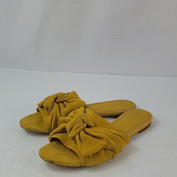 Tory Burch Annabelle Bow Top Mustard Women's Slide - Picture 7 of 14
